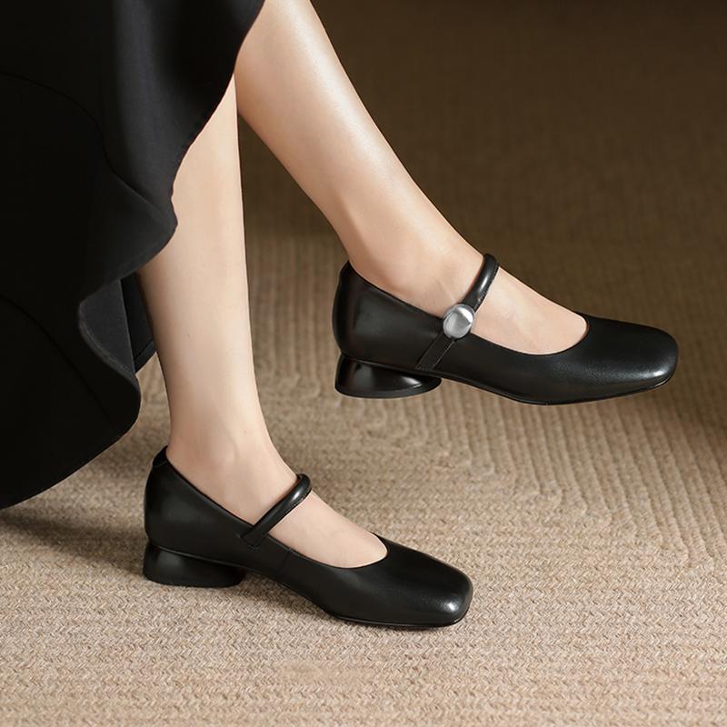 

Мода 2024 года, осень, новые однотонные туфли Мэри Джейн на мягкой подошве, женские модные туфли на плоской подошве с пряжкой 40 чёрный