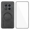 WANLONFENG YBP Series For Xiaomi Redmi Note 14 Pro 5G/Poco X7 5G Magnetic Case with Tempered Glass Film PU+TPU Phone Cover Precise Cutouts