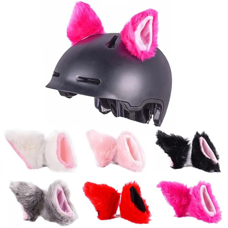 Motorradhelm-Teufelshörner, bunte Teufelshörner zur Helmdekoration, Motorrad- und Fahrradhelm-Zubehör, 2 Stück