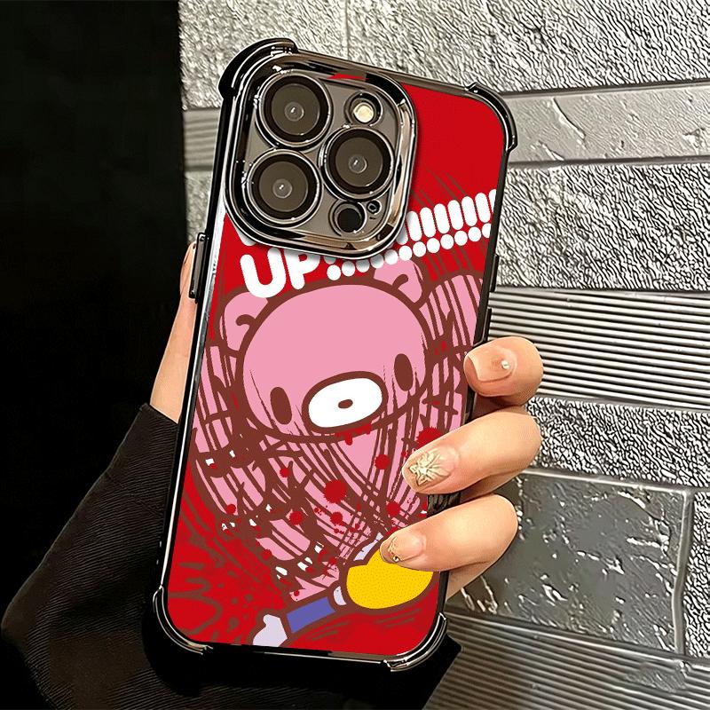 G-Gloomy Bear Soft Phone Case For iPhone 15 16 17 Air 14 Pro Max 16E Plus 13 12 Mini Plating Anti-Fall Fundas