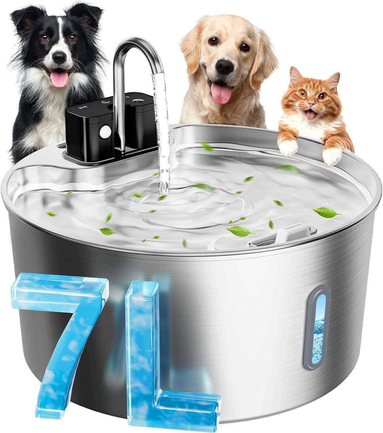 7L Stainless Steel Automatic Pet Water