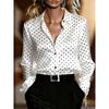 Elegante vielseitige Polka-Dot-Damenbluse für Frühling und Herbst