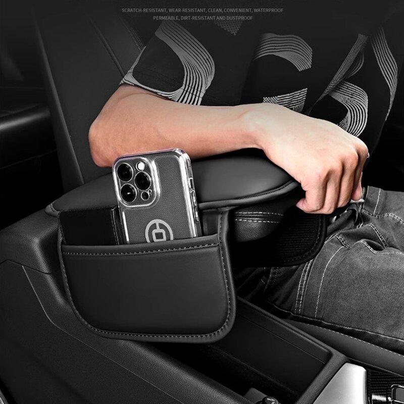 Car Armrest Mat Center Console Leather Protection Cushion For Mitsubishi Pajero I200 Space Galant Attrage Xpander Mirage Montero HZ8