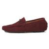 Fashion Wine Red Loafers High Quality Men Casual Flat Light Fashion Trend Moccasins Slip On Driving Shoes Genuine Leather Big Size 38-49