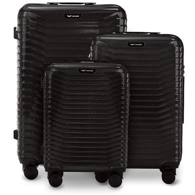 Set of 3 Wings Pc Sea Eagle 2.0 Black Suitcases