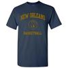New Orleans Classic Basketball Arch - Hometown Sports Team Basic Cotton T-shirt Tops Tees Unisex