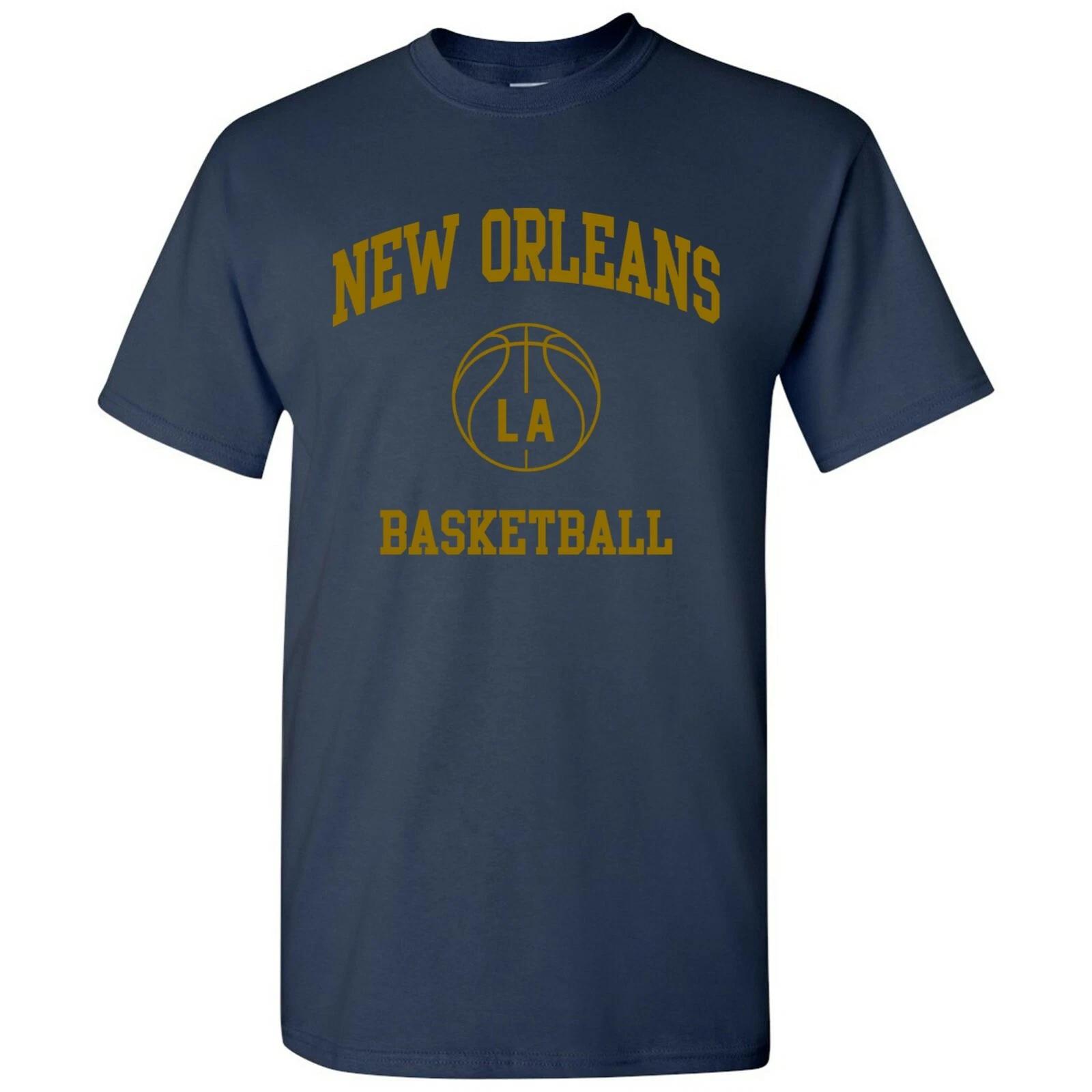 New Orleans Classic Basketball Arch - Hometown Sports Team Basic Cotton T-Shirt 3XL