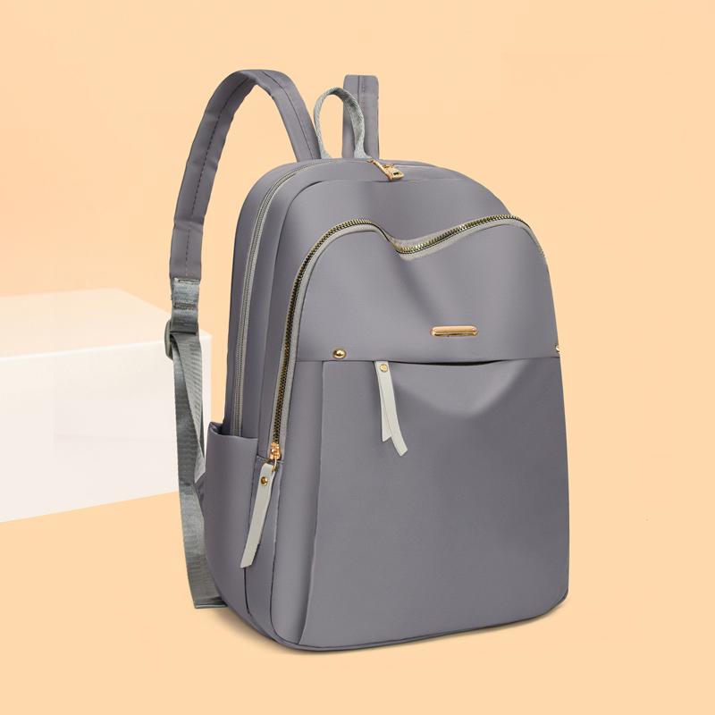 Stylish Solid Color Backpack for Women Lightweight Large Capacity Oxford for Daily Use Commuting Shopping Fashion Backpack