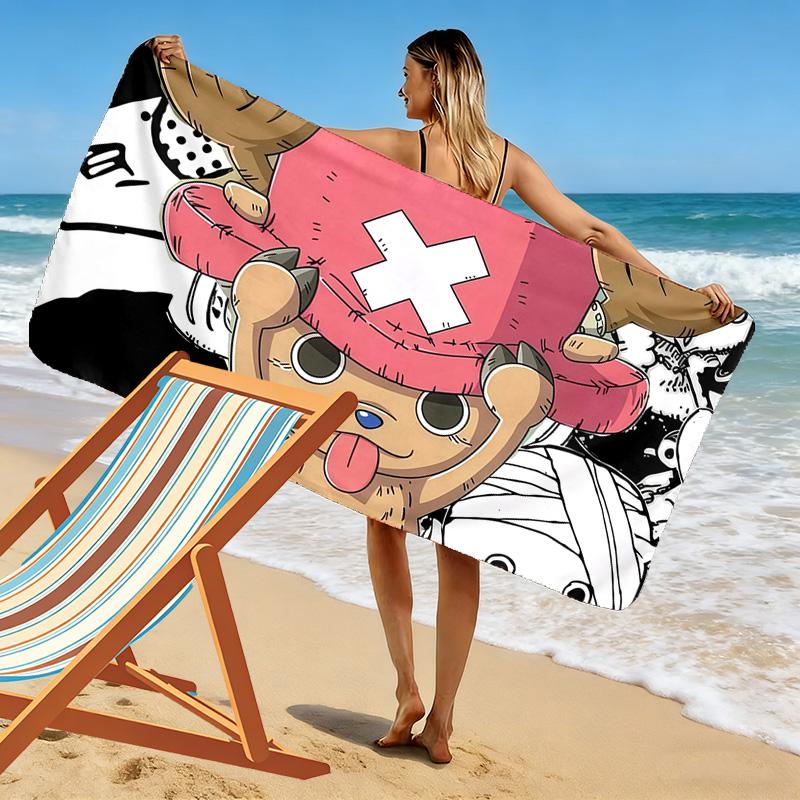 Tony Tony Chopper Print Beach Towel, Large Soft Quick Dry Towel for Beach Camping Swimming