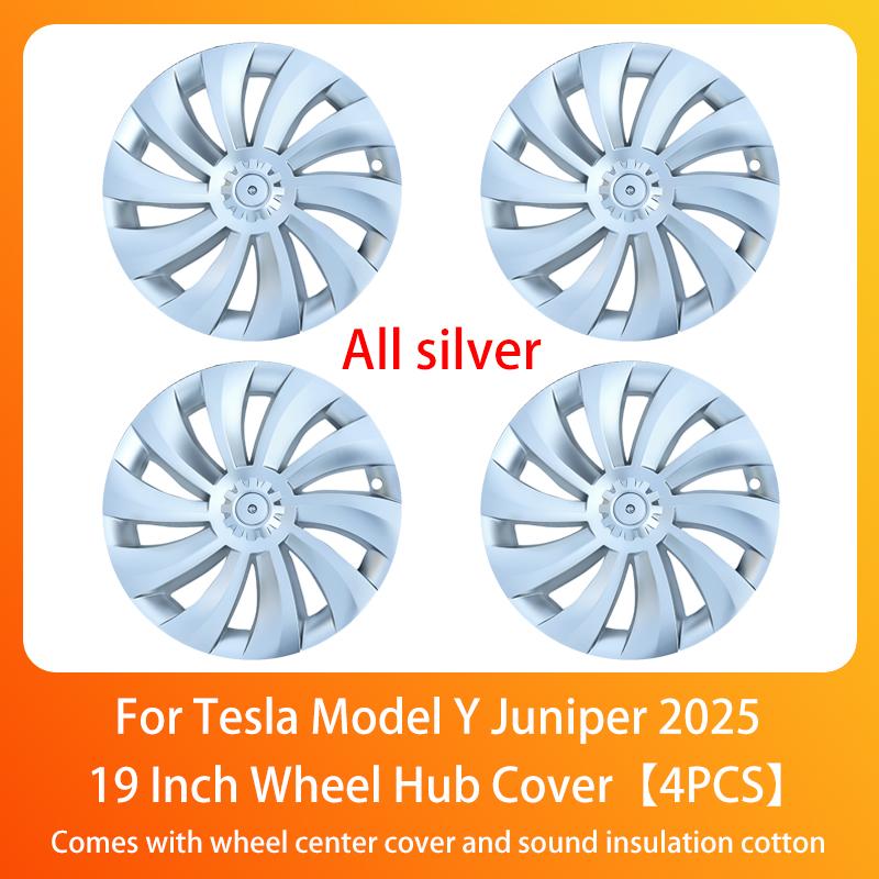 Wheel Hub Cap For Tesla Model Y Juniper 2025+ Car Replacement Wheel Cap 19 Inch Performance Automobile Hubcap Cover Accessories