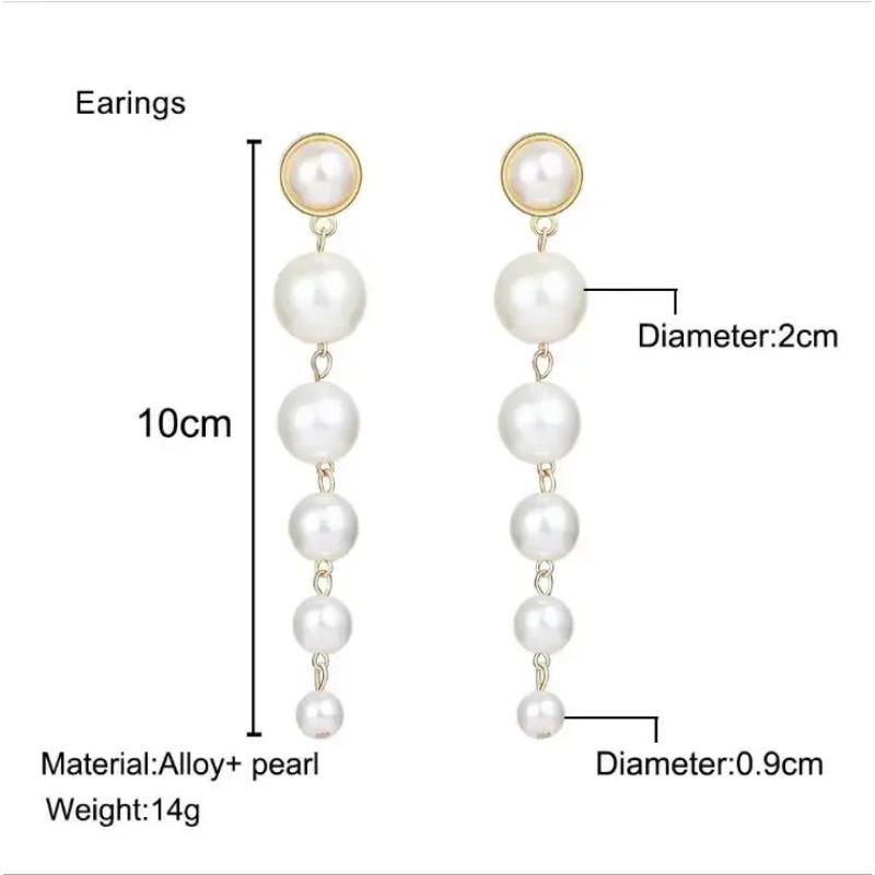 Earrings for Women French Retro Simple Pearl Earrings Temperament Long Tassel Earrings Fashion Jewelry Wholesale