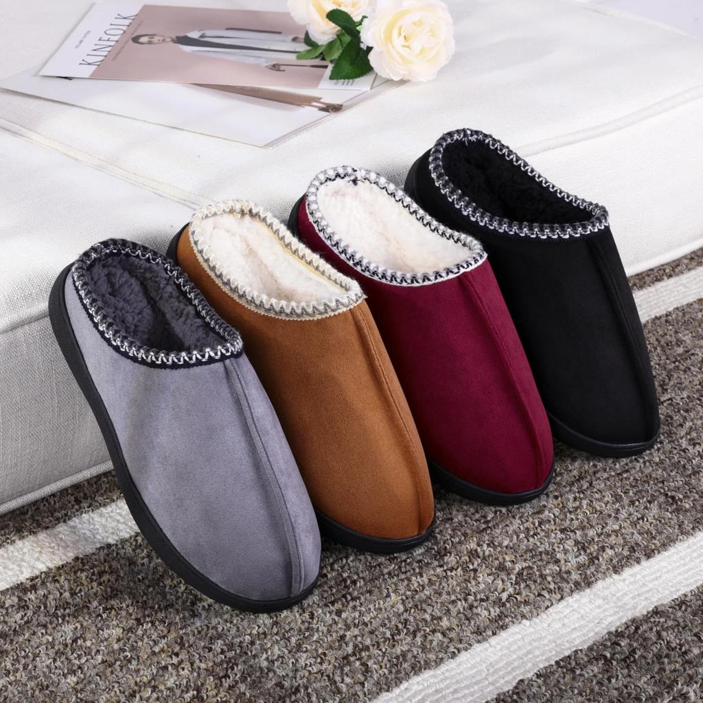 Fashion Litfun Warm Fur Women Slippers Soft Memory Foam Women Plush Flat House Slippers Indoor Non-slip Fluffy Cotton Shoes Fuzzy Slides