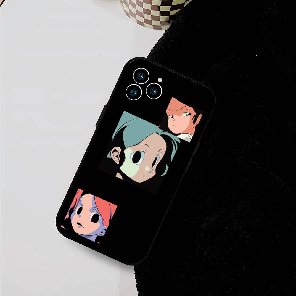A-AOKIZY Animation Art Phone Case For IPhone 17 Air 16 15 14 13 Pro Max 11 12 Black Silicone Cover