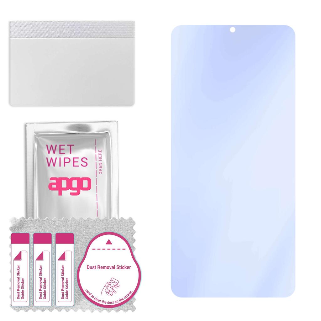 apgo Ultra-Clear 9H Hybrid protective glass compatible with Kruger&Matz Live 9, flexible nano glass, great replacement for tempered glass, scratch-res