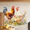 Wall Sticker Easy To Remove Rooster Chicken Waterproof PVC Wallpaper Decoration for Apartment