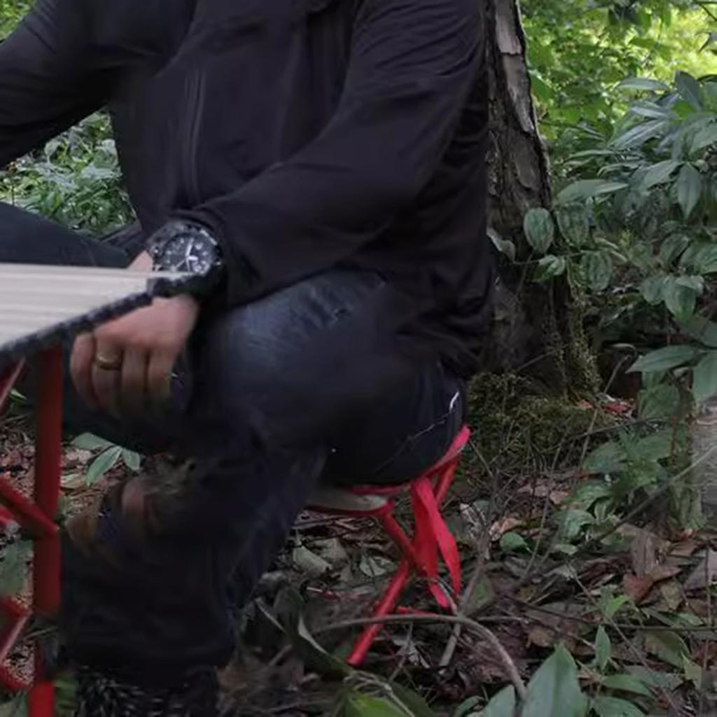 Portable Folding Stool for Outdoor Camping Fishing Train Trip with Lightweight Aluminum Alloy Frame