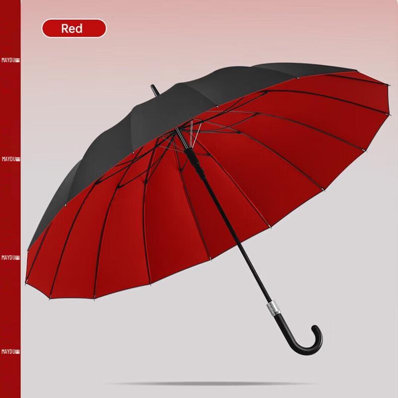 Mido M1617 16-Rib Double Layer Windproof Straight Umbrella