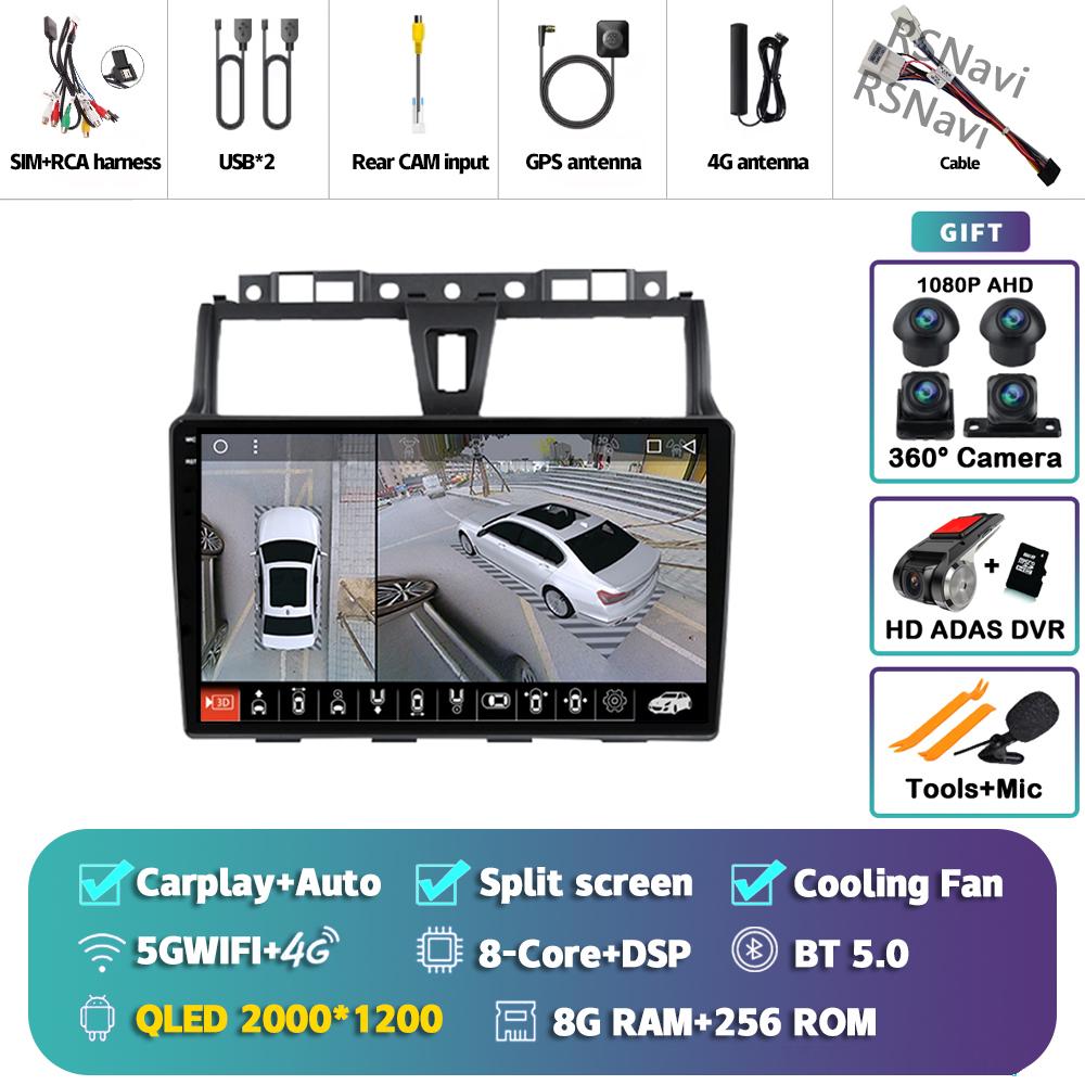Android 14 Carplay Car Radio For Geely EC7 2014 - 2016 Head Unit 2Din Multimedia Video Player GPS Stereo 360 Camera AI Voice DVD