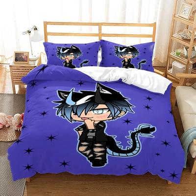 3D Printed Gacha Life Bedding Set Boys Girls Twin Queen Size Duvet Cover Pillowcase Bed Kids Adult Fashion Home Textile S