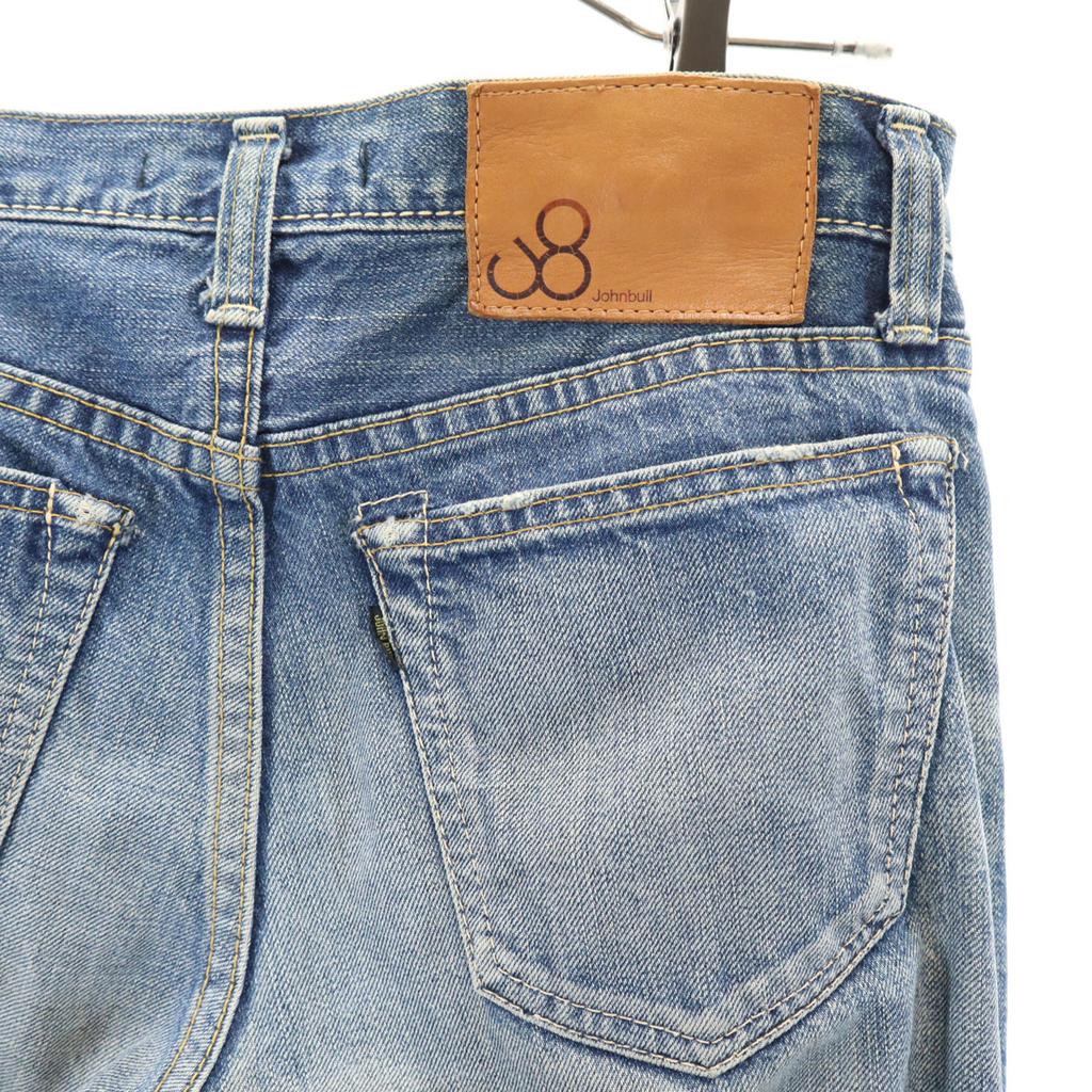 Johnbull Straight denim pants Stainless Steel Jeans button fly Men's Used