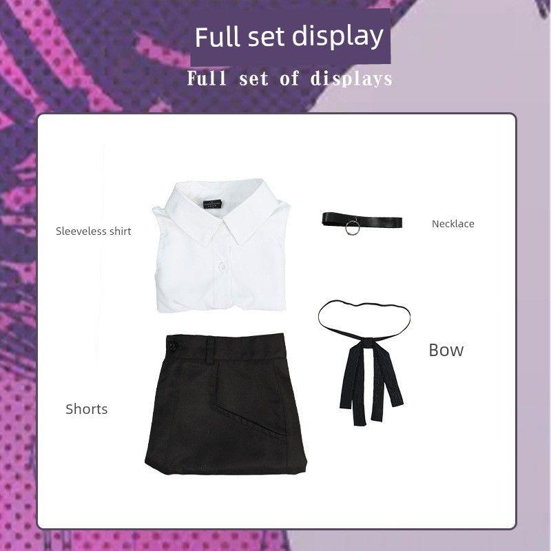 2022 Человек-бензопила Кос Санин Аса Форма Школьная форма Плиссированная юбка Косплей Человек-бензопила Демон войны Complete Set of Clothes XXL