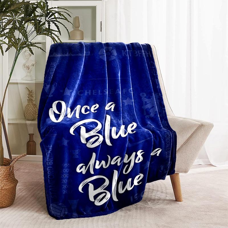 1pc Blanket - Chelsea FC logo Print Design, Lightweight Blanket for Sofa, Bed- Soft &Warm, Gift for All Seasons