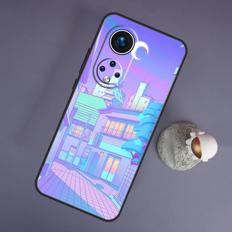 Pastel Japan Kyoto City For Huawei Honor Magic 5 Lite 70 50 X8 X9 a P20 P30 P40 P50 P60 Pro P Smart Nova 9 5T Case