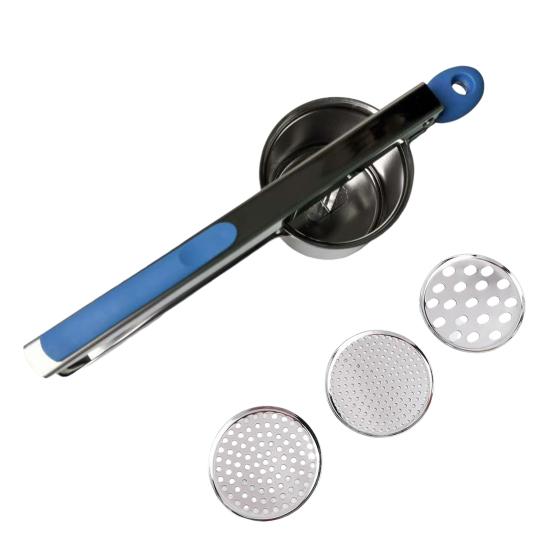 Lis na bramborovou kaši, nerezový lis na brambory, ruční odšťavňovač, šťouchadlo na brambory, profesionální kuchyňský nástroj