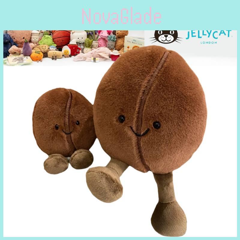 Serie di Giocattoli Peluche a Forma di Chicco di Caffè Ciondolo da Appendere Tazza da Caffè Regalo per Fidanzata 13cm Marrone