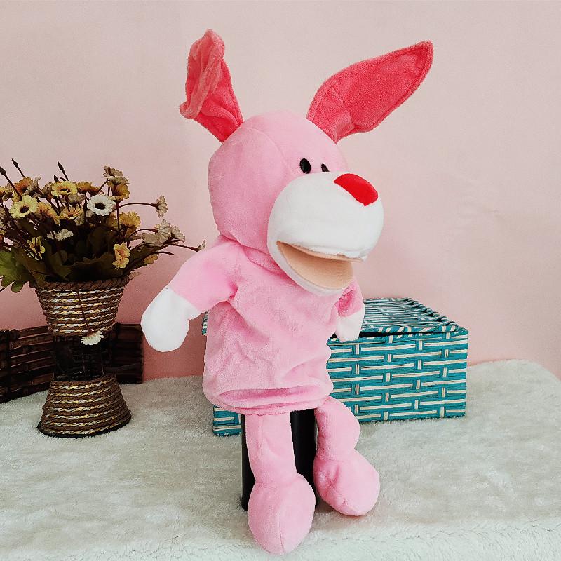 Animal Hand Puppet Plush Toy for Parent-Child Interaction - Storytelling Glove Doll with Movable Mouth