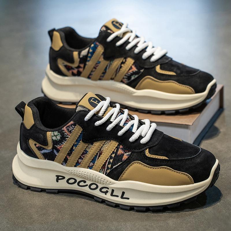 Men's casual single shoes new versatile running casual breathable sports shoes non-slip dad fashion trendy shoes