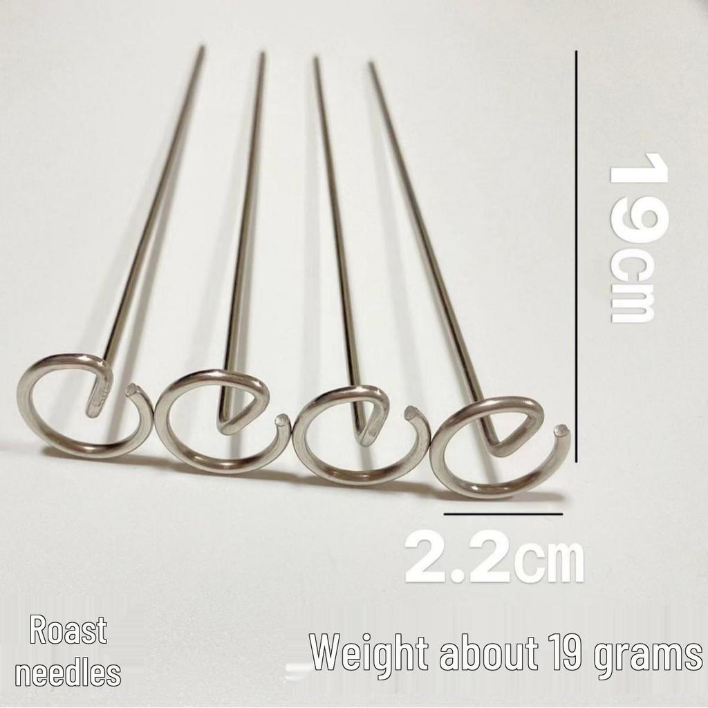 Stainless Steel Double-Layer Air Fryer Grill Rack with Skewers