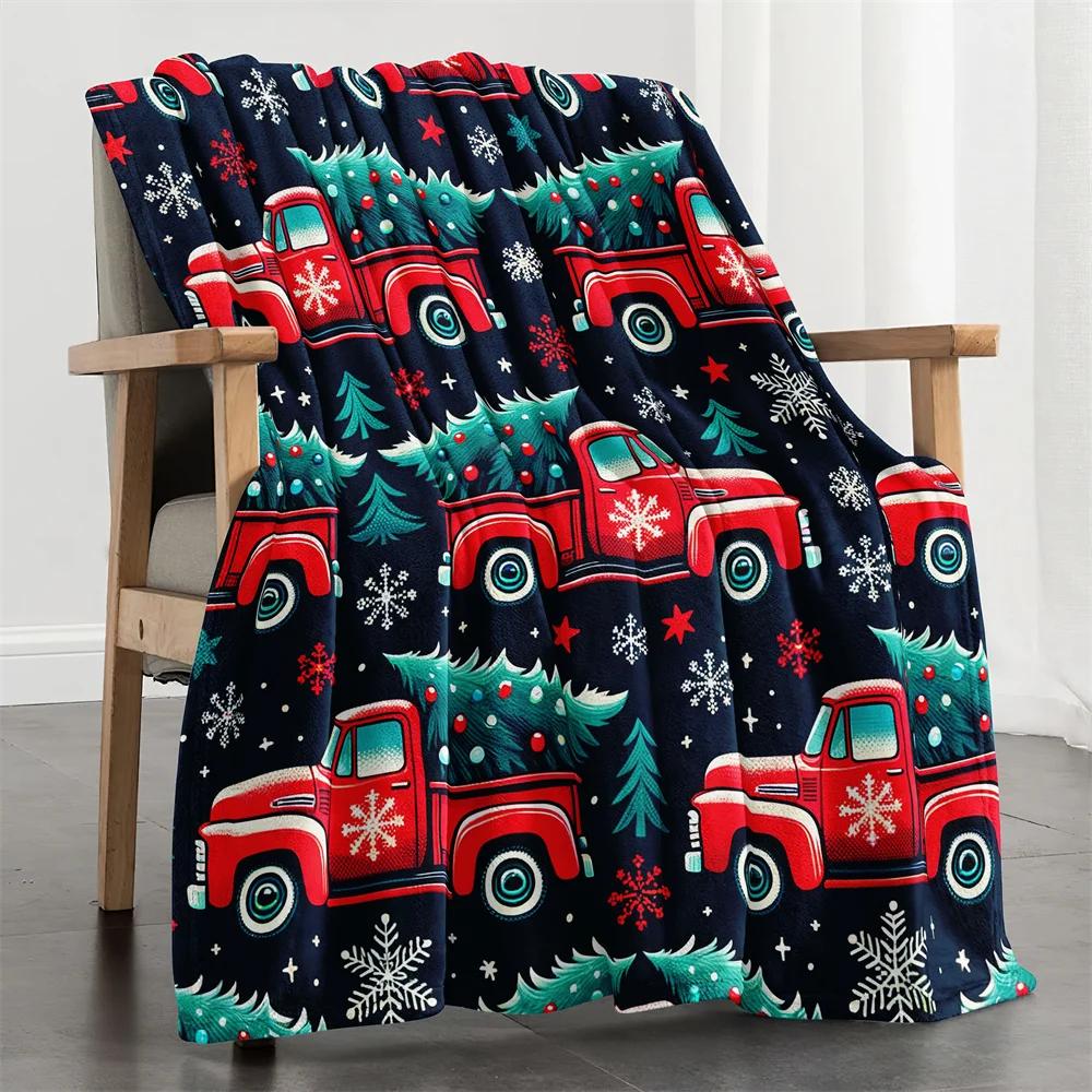 Stylish Red Vehicle Design Soft Microfiber Throw Blanket – Cozy for Bed, Sofa, Camping, Picnic, Winter Warmth & Decor