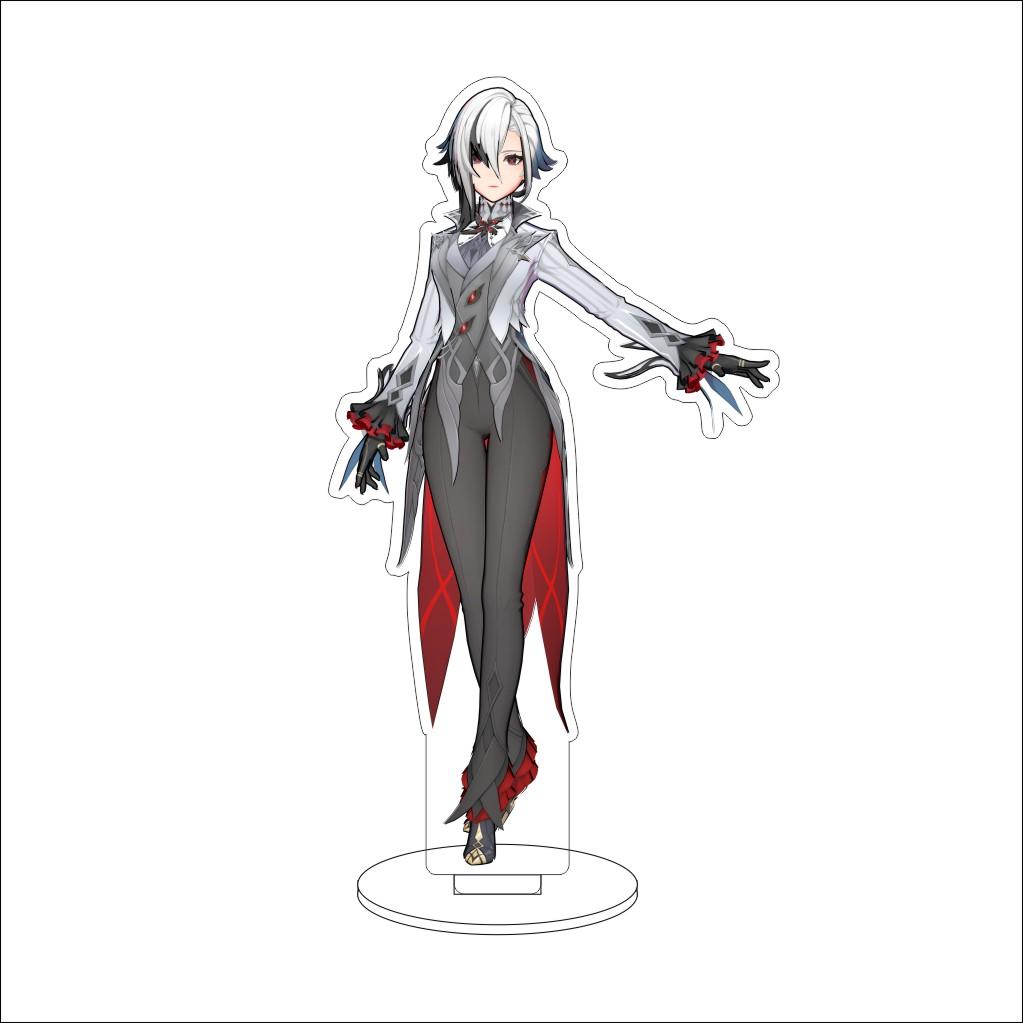 

16CM Anime Genshin Impact Cosplay Acrylic Stand Ornaments Arlecchino Figure Stand Halloween Gifts 16CM