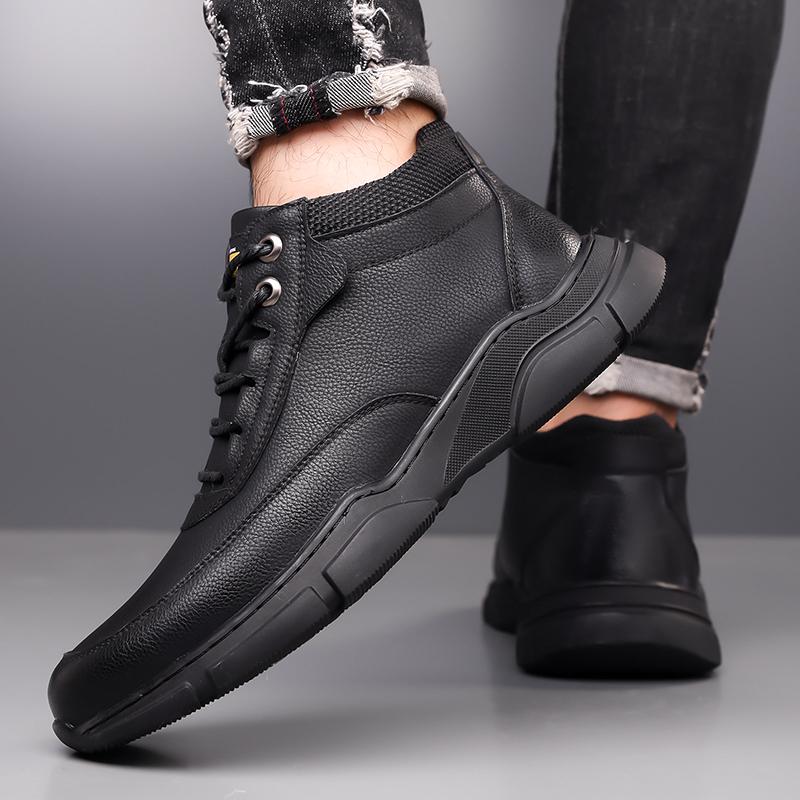 Fashion Non-Slip Warm Snow Boots Comfortable Outdoor Walking Boots for Men Fashion Sneakers New Men's Winter Boots Low Top Casual Shoes