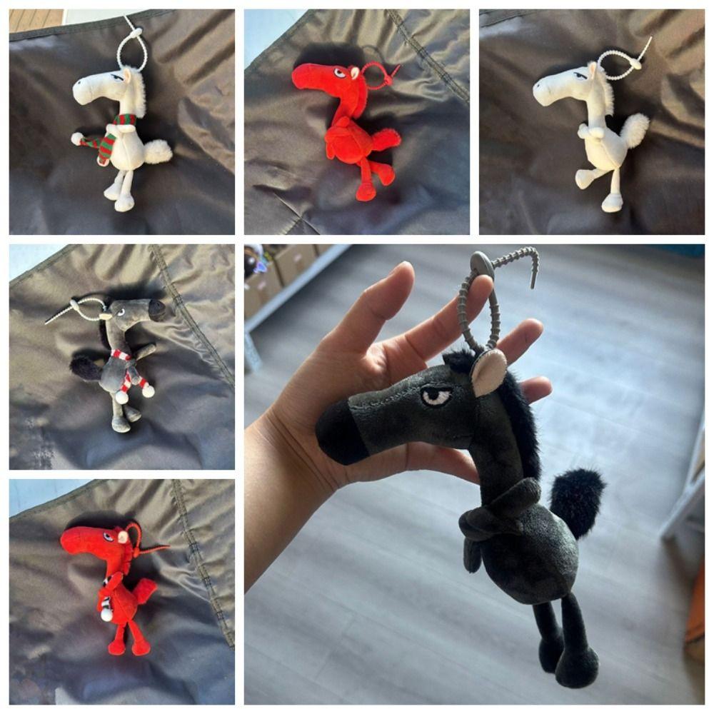 Craftsmanship Horse Keychain Cartoon Pony Plush Doll Exquisite Simulation Horse Toy  Birthday Gift