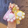 Cute Cartoon Cat Claw Doll Keychain Backpack Pendant Couple Car Bag Key Chain Pendant Small Gift
