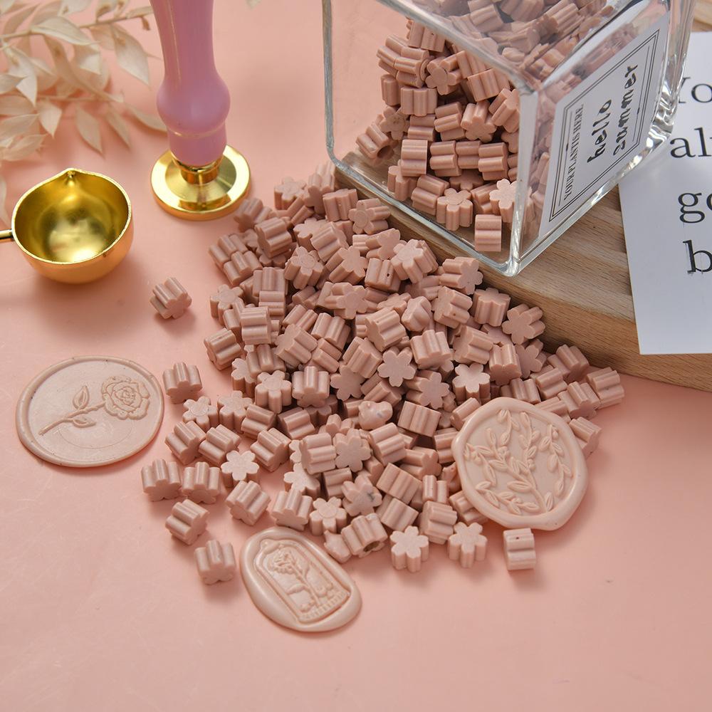 500G Cherry Blossom Shape Cute Fire Paint Wax Grains Student Handmade Creative DIY Decorative Gift Envelope Sealing Supplies