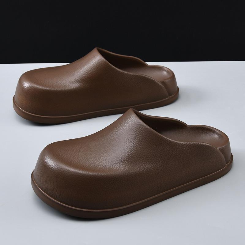 Thick-soled bag head slippers for women's summer wear new waterproof and non-slip one-pedal height-increasing Boken slippers beach shoes