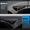 ABS Carbon Pattern Side Camera Cover For Tesla Model 3/Y 2025 ABS Leaf Board Sticker Accessories