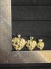 Hip Hop Unique Design Gold Nugget Diamond Cut Heart Shaped Charm Pendant Necklace for Women/Men Jewelry