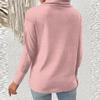 Fashion Womens  And Winter Loose Round Neck Long Sleeve Leopard Striped Stitching Of Cuffs Top