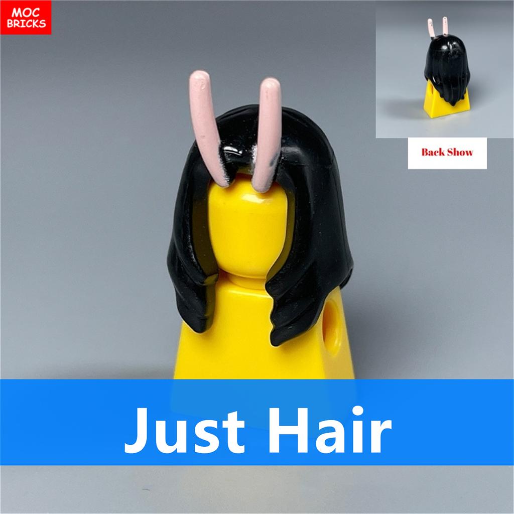 MOC Bricks Female Hairs Mori Girls Women Model Straight Hair 4cm Figure Wear Assembled Educational Building Blocks Toys