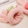 Autumn and winter new gloves female cycling warm winter velvet thickened five fingers cute peach ins wind