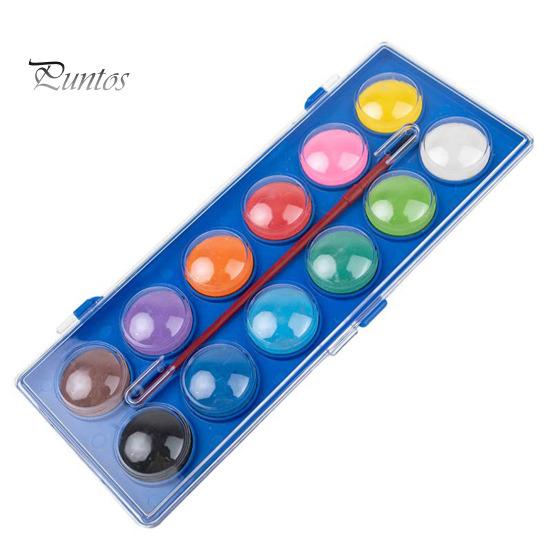 

Набор акварельных красок оптом 12 цветов, набор красок в коробке с кисточкой, смываемые акварельные краски, художественные принадлежности для детей, классных комнат, сувениры для вечеринок синий