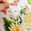 Window Stickers Daisy Butterfly Design for Home Kitchen Bathroom Office 2 Pieces Static Cling Easy Application