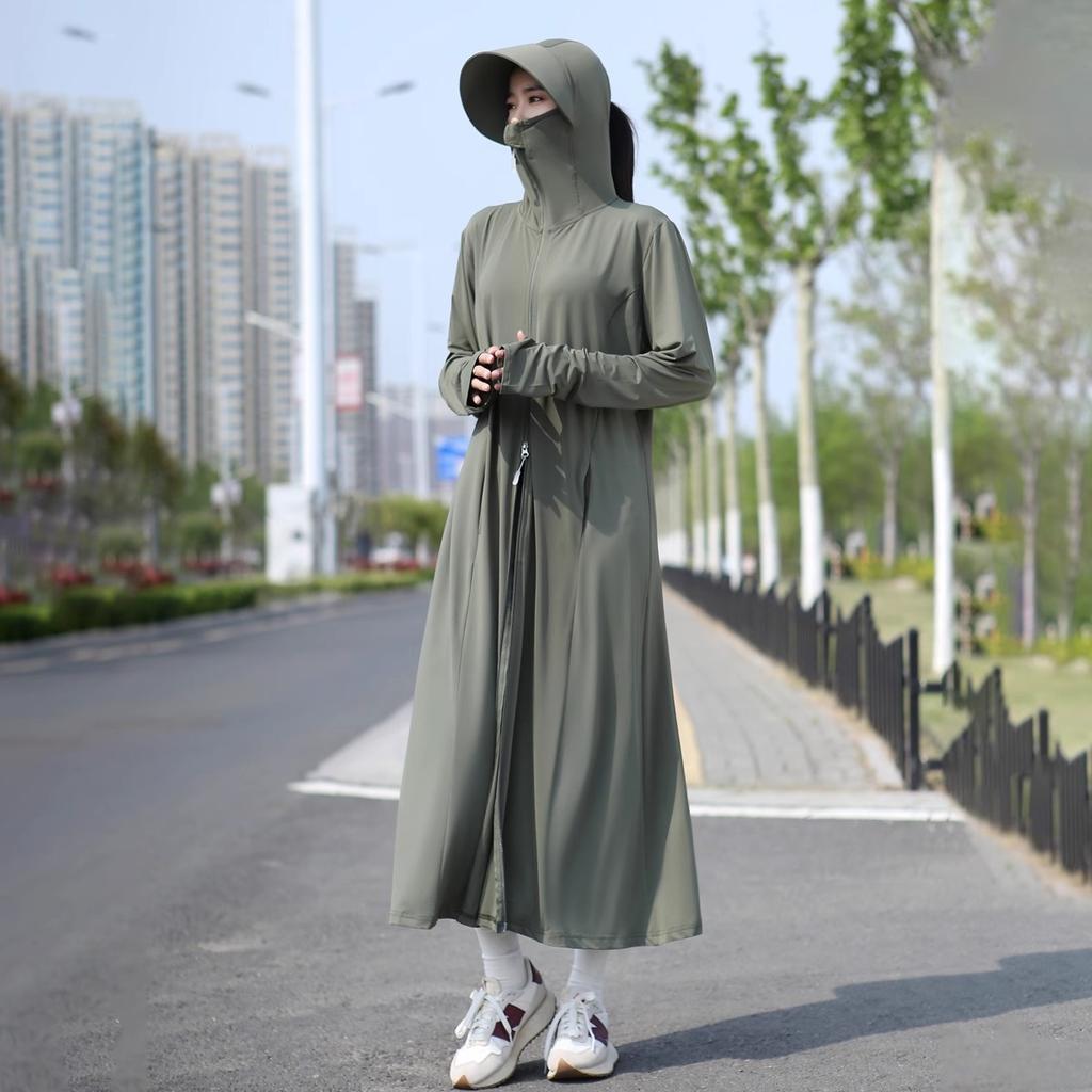 Sunscreen clothes women's long full body summer new anti-ultraviolet sunscreen clothes dress waist long skirt thin coat cardigan