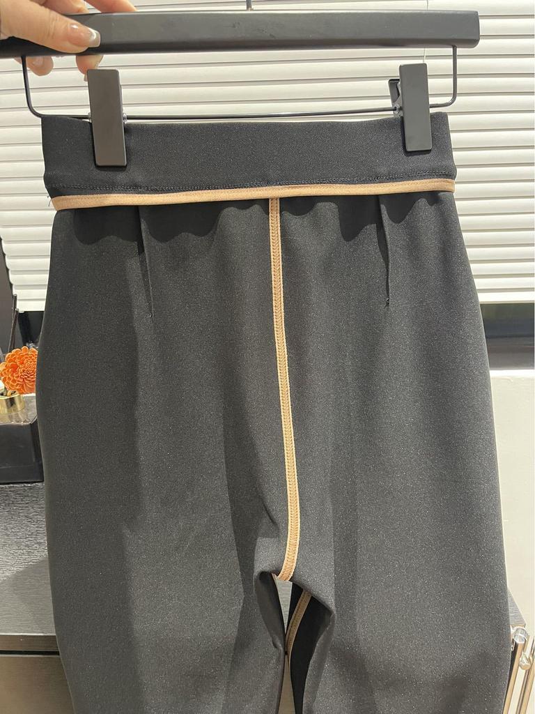 Women's High-Waisted Slimming Micro Flare Pants: Leg-Lengthening Spring/Summer Black Style