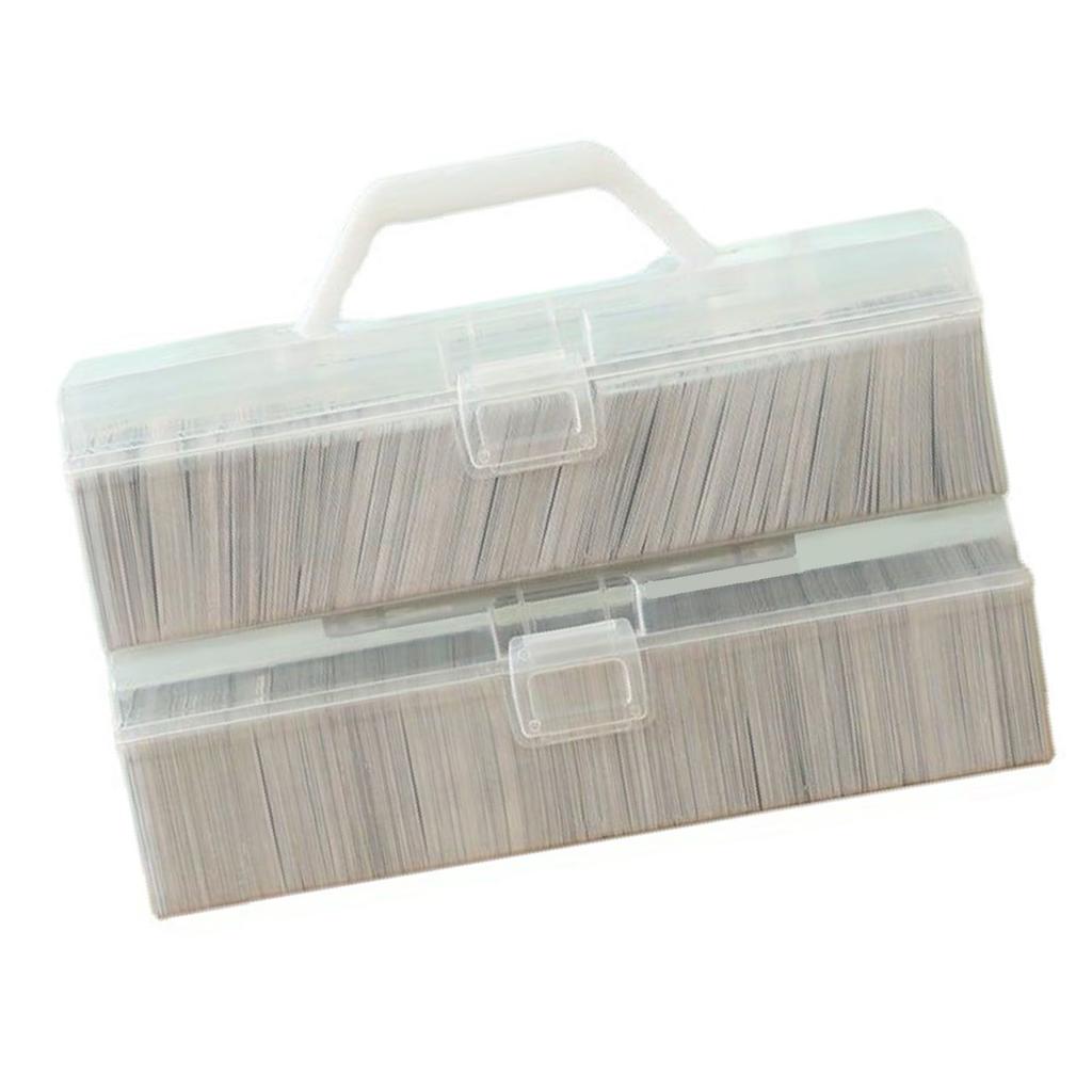 Game Card Organizer Plastic Handheld Flip Lid Large Capacity Transparent Trading Card Storage Box for Home Office