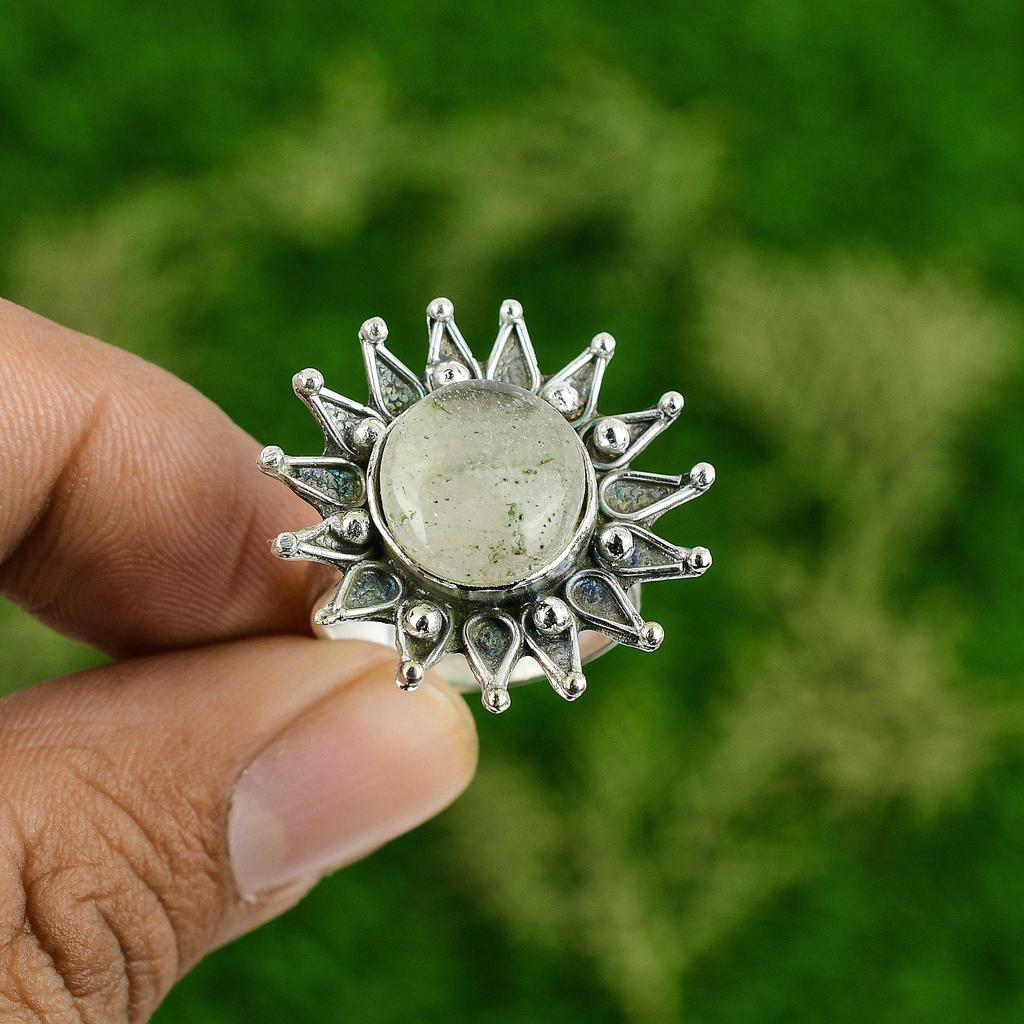 Womens day Sale Sterling Silver Moonstone Stone Promise Statement Ring Jewelry